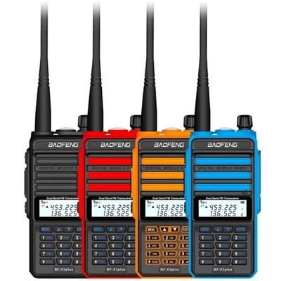 comprare X3-Plus X3 18W Walkie Talkie 20 KM Tri-band Radio with 9500mah Battery UHF VHF Two Way Radio for Vessel Boat Sea Navigation fabbricazione online