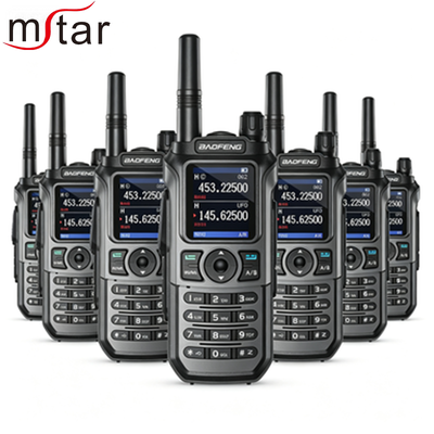 comprare BAOFENG UV-21R 6W TRI-BAND Ham Radio con schermo a colori da 1,77' e NOAA 999CH Walkie Talkie a lungo raggio fabbricazione online