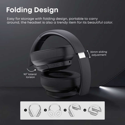 Airphone Max ANC Cancellazione del rumore cuffie wireless portabili cuffie pieghevoli lettore MP3 con microfono cuffie Bluetooth