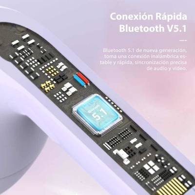 Auricolare e microfono 51-60 Ms Delay Time Auricolare e microfono wireless con connessione wireless e chipset JL