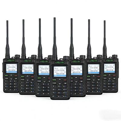DMR Radio Walkie Talkie con doppia banda VHF UHF AES 256 crittografia e tastiera completa